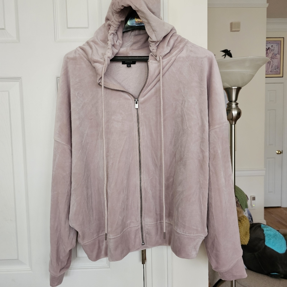 Women's Mauve Zip-Up Hoodie (M)